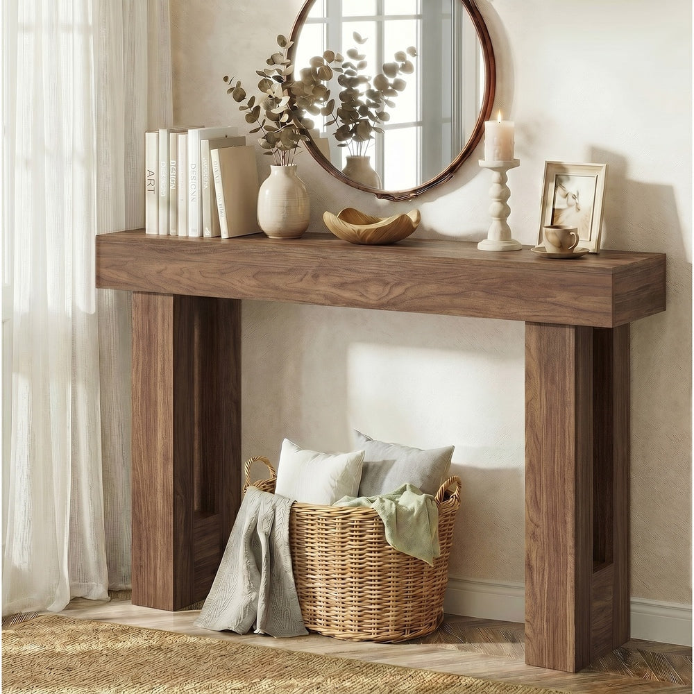 Walnut Console Table 120cm Hallway | HomeAndLiving