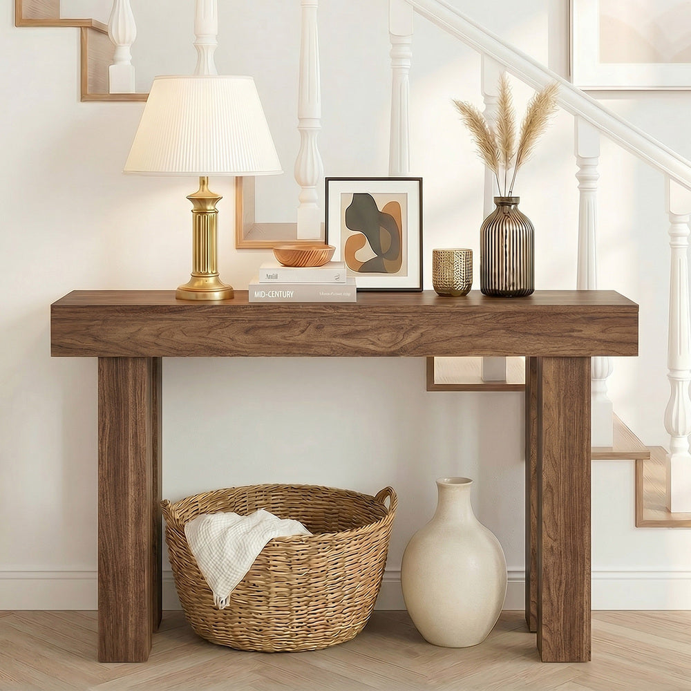Walnut Console Table 120cm Hallway | HomeAndLiving