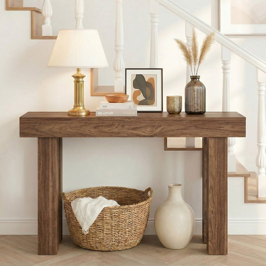 Walnut Console Table 120cm Hallway | HomeAndLiving - 4