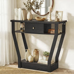 Console Table 1 Drawer Hallway Storage Black | HomeAndLiving