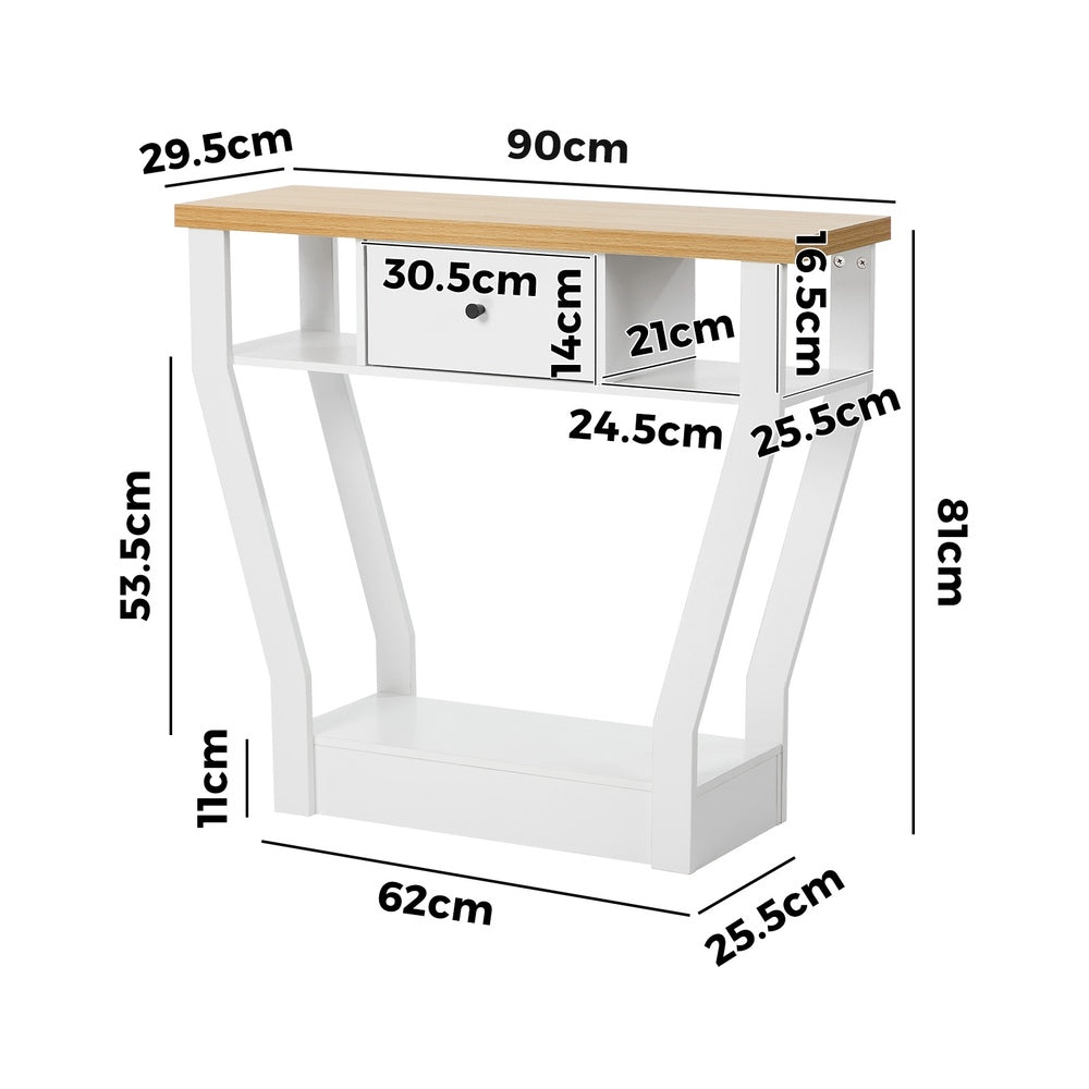 Console Table Hallway Storage 1 Drawer Shelf | HomeAndLiving
