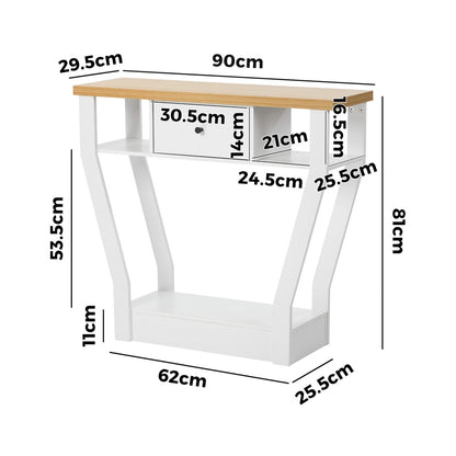 Console Table Hallway Storage 1 Drawer Shelf | HomeAndLiving
