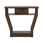 Console Table 1 Drawer Hallway Storage Walnut | HomeAndLivin