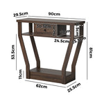Console Table 1 Drawer Hallway Storage Walnut | HomeAndLivin