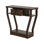 Console Table 1 Drawer Hallway Storage Walnut | HomeAndLivin