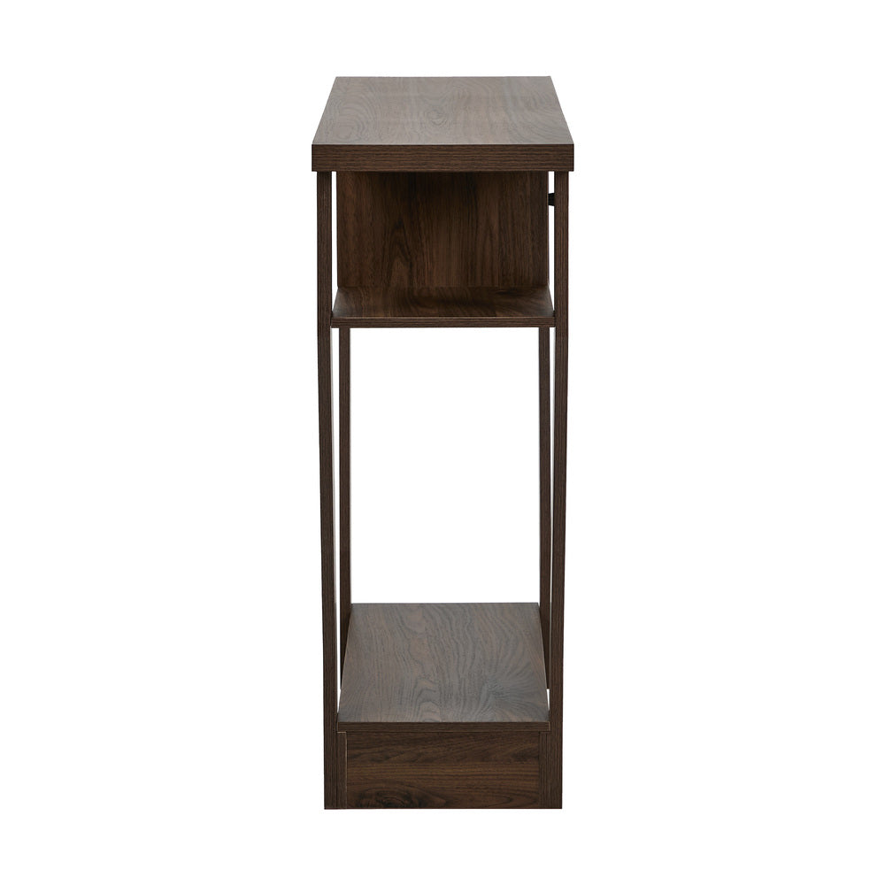 Console Table 1 Drawer Hallway Storage Walnut | HomeAndLivin