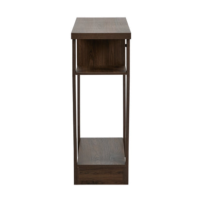 Console Table 1 Drawer Hallway Storage Walnut | HomeAndLivin