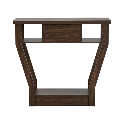 Console Table 1 Drawer Hallway Storage Walnut | HomeAndLivin
