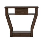 Console Table 1 Drawer Hallway Storage Walnut | HomeAndLivin