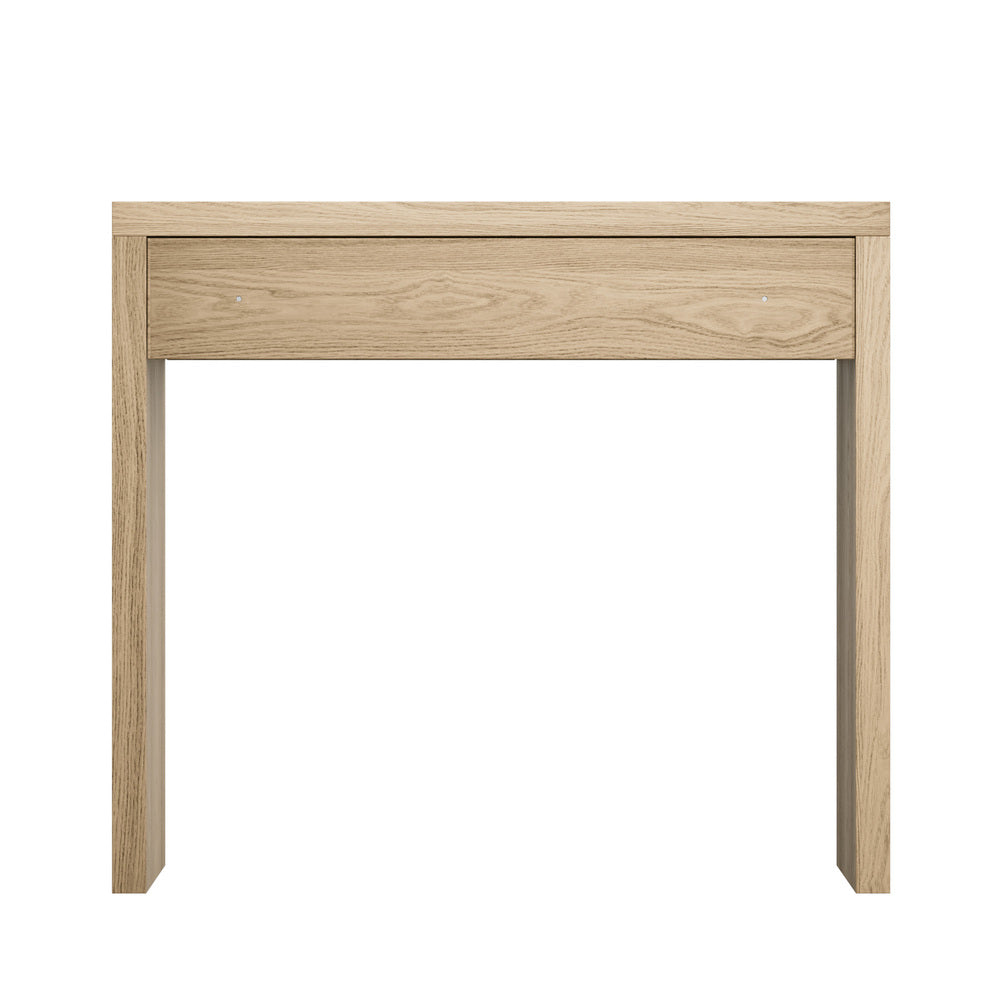 Console Table Wood with Drawer Natural