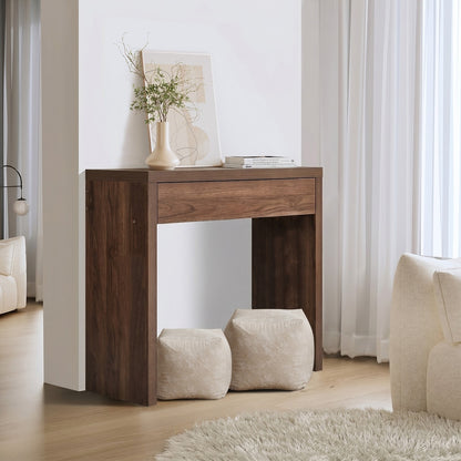 Walnut Console Table Drawer Hallway Sofa | HomeAndLiving