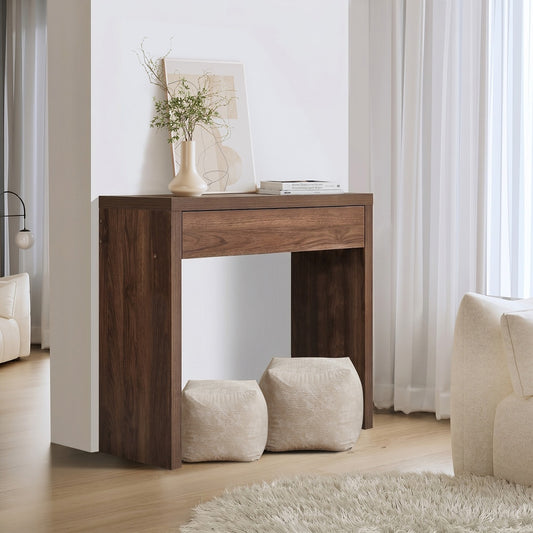 Walnut Console Table Drawer Hallway Sofa | HomeAndLiving - 7