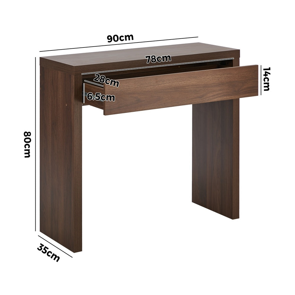 Walnut Console Table Drawer Hallway Sofa | HomeAndLiving