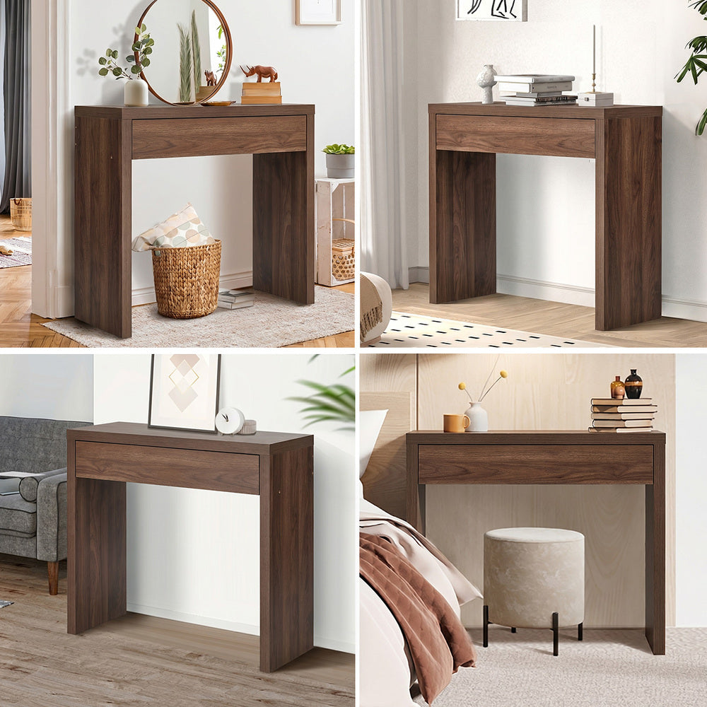 Walnut Console Table Drawer Hallway Sofa | HomeAndLiving