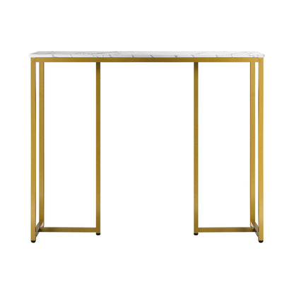 Console Table Marble Effect White&Gold