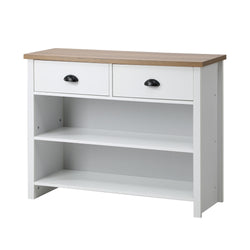 Console Table Wood with 2 Drawers