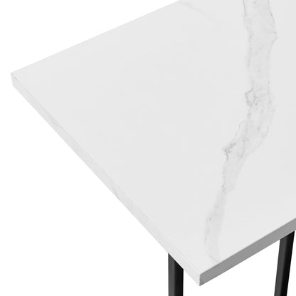 Console Table Faux Marble Effect Entry Hallway Display Black