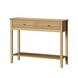 2-tier Console Table 100cm with 2 Storage Drawer