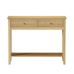 2-tier Console Table 100cm with 2 Storage Drawer
