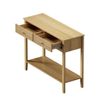 2-tier Console Table 100cm with 2 Storage Drawer