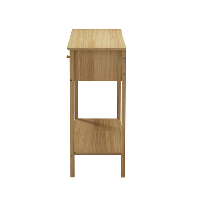 2-tier Console Table 100cm with 2 Storage Drawer