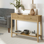 2-tier Console Table 100cm with 2 Storage Drawer