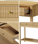 2-tier Console Table 100cm with 2 Storage Drawer