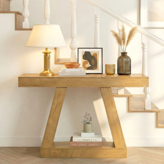 Console Table Hallway Narrow Table Entryway Display Shelf