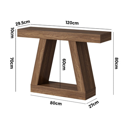 Walnut Console Table Hallway Display 120cm | HomeAndLiving