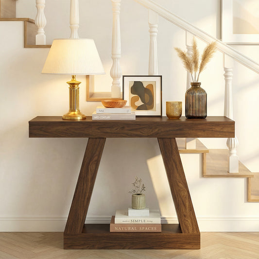 Walnut Console Table Hallway Display 120cm | HomeAndLiving
