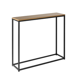 Console Table Wooden Tabletop Black&Wood
