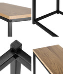 Console Table Wooden Tabletop Black&Wood