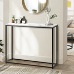 Console Table Marble-look Iron Black&White
