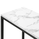 Console Table Marble-look Iron Black&White