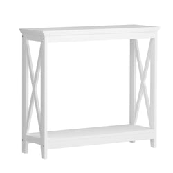 2-Tier Console Table X-Design Wooden White