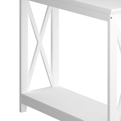 2-Tier Console Table X-Design Wooden White