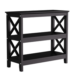 3-Tier Console Table X-Design Wooden Black
