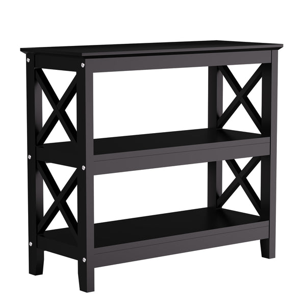  3-Tier Console Table X-Design Wooden Black