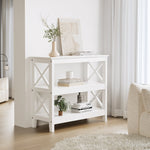 3-Tier Console Table X-Design Wooden White