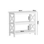 3-Tier Console Table X-Design Wooden White