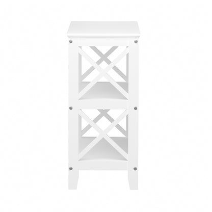 3-Tier Console Table X-Design Wooden White