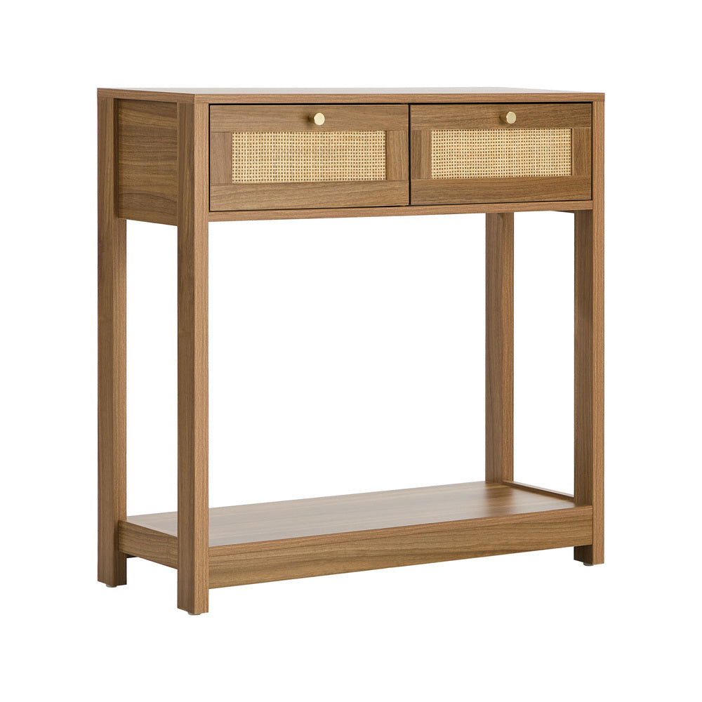 Console Table 2 Drawer Oak 80x30x80cm