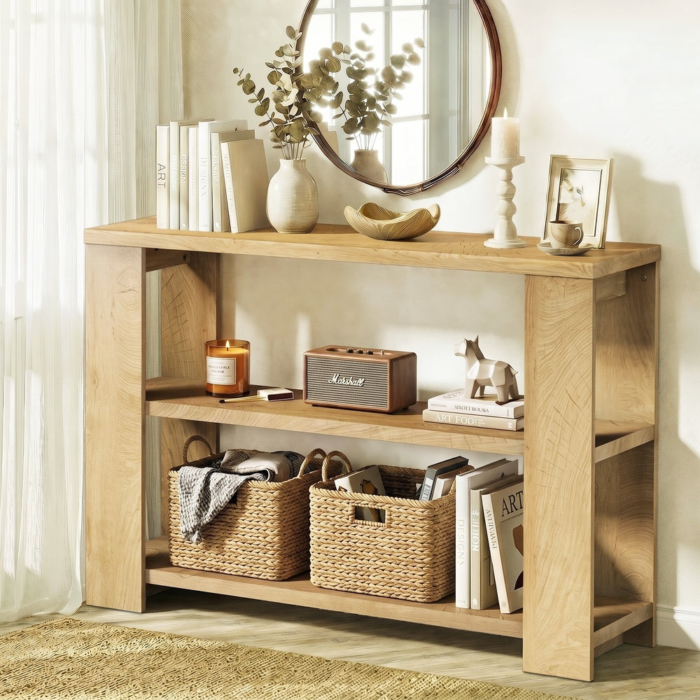 Console Table Natural Wood 120x29x80cm