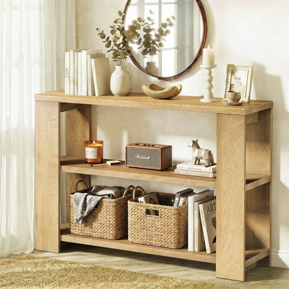 Console Table Natural Wood 120x29x80cm