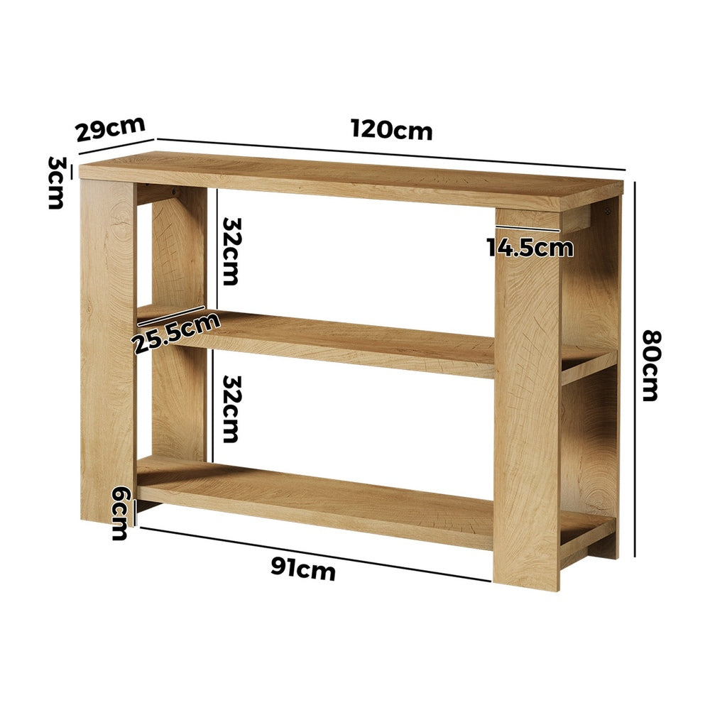 Console Table Natural Wood 120x29x80cm