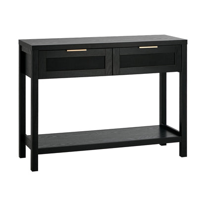 Console Table 2 Drawers Entry Table Hallway Display Black