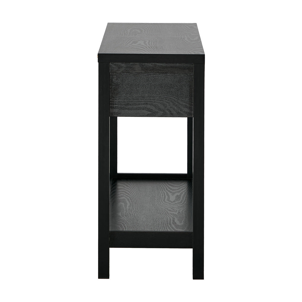 Console Table 2 Drawers Entry Table Hallway Display Black
