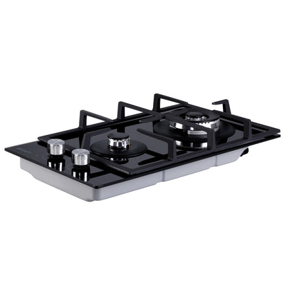 Gas Cooktop 30Cm 2 Burner Black