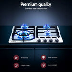 Gas Cooktop 60Cm 4 Burner Silvir