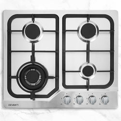 Gas Cooktop 60Cm 4 Burner Silvir